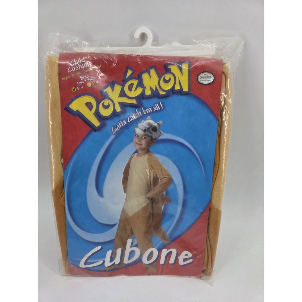 Pokemon Cubone Child Medium 4-6 Halloween Costume Nintendo New - Mask